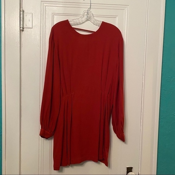 IRO Broken Open-Back Long Sleeve Mini Dress Size 4 NWT Holiday Party Dress - Picture 5 of 8